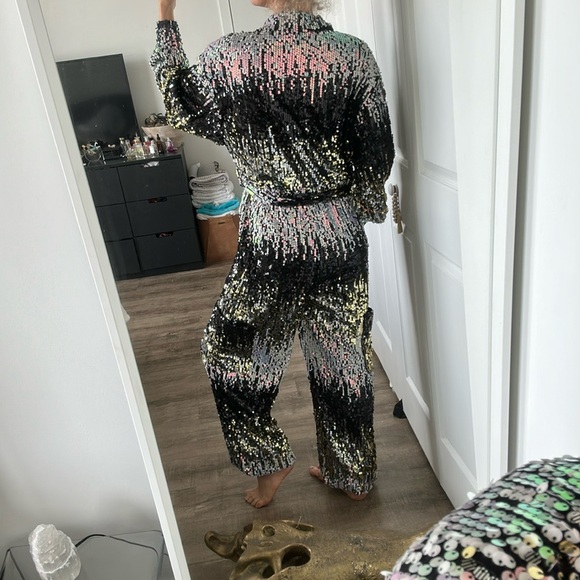 Nasty Gal ombré sequin jumpsuit - Picture 5 of 9